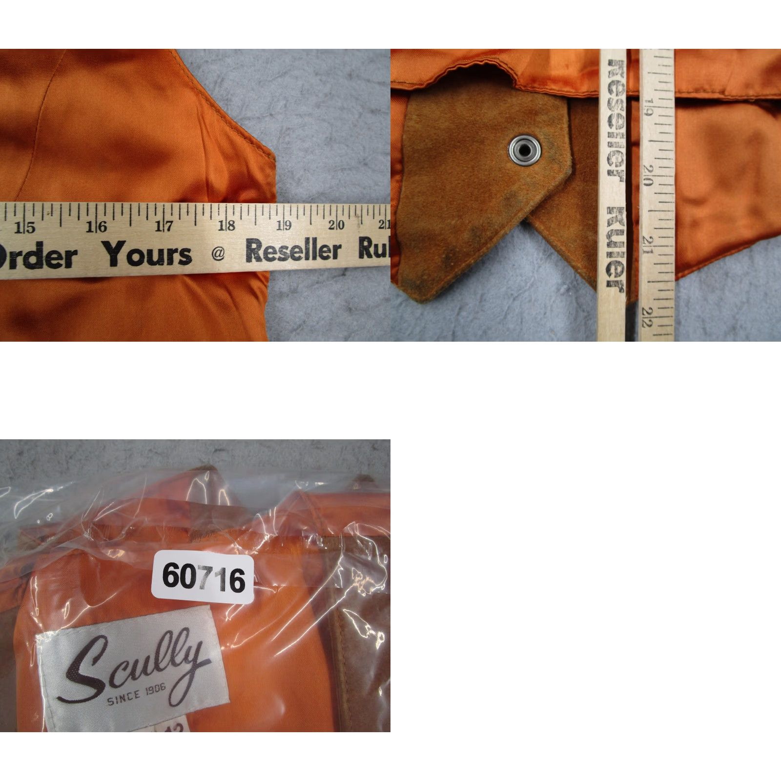 Scully VINTAGE Scully Vest Womens 12 Brown Suede Leather Fringe Western Cowboy Snap Front Size XL / US 12-14 / IT 48-50 - 8 Thumbnail