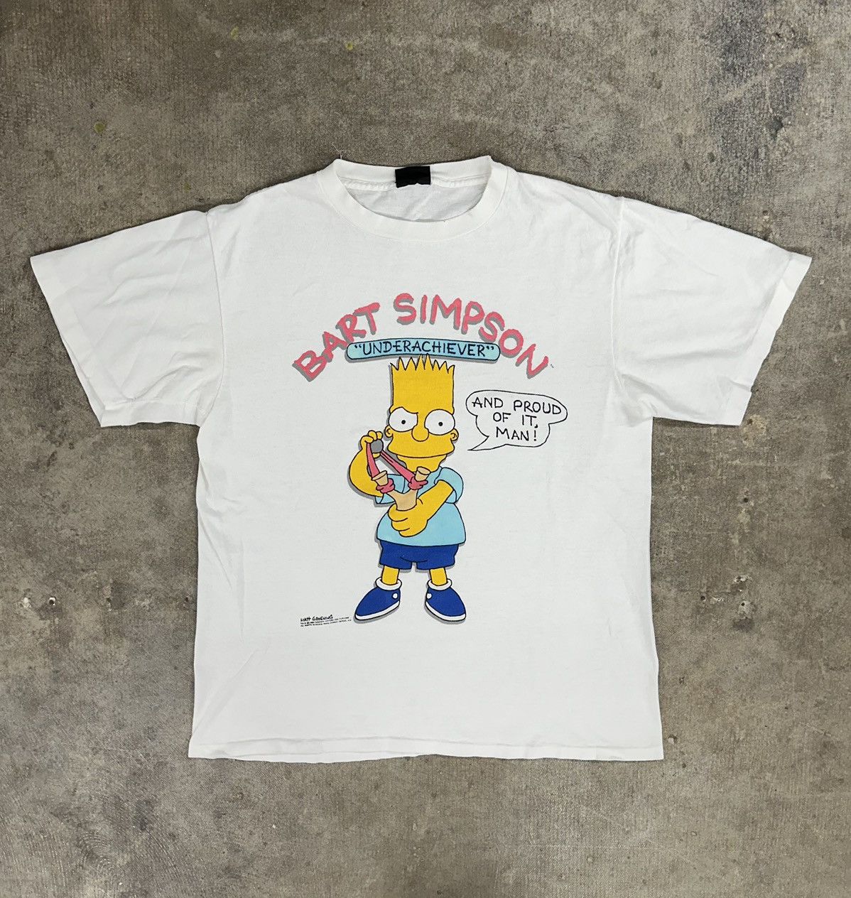 The Simpsons × Vintage Vintage 90s The Simpsons Underachiever Cartoon T-Shirt Size US L / EU 52-54 / 3 - 1 Thumbnail