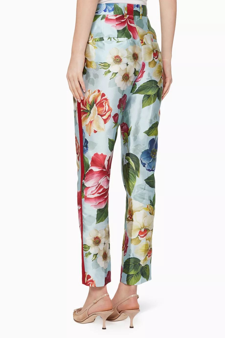 Dolce & Gabbana o1y0925 Floral-Print Casual Pant in Multicolor Size 30" / US 8 / IT 44 - 2 Thumbnail