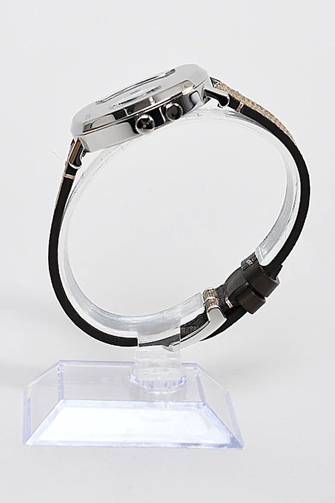 Gucci Gucci Grip Stainless Steel GG Supreme Canvas Strap Watch Size ONE SIZE - 3 Thumbnail