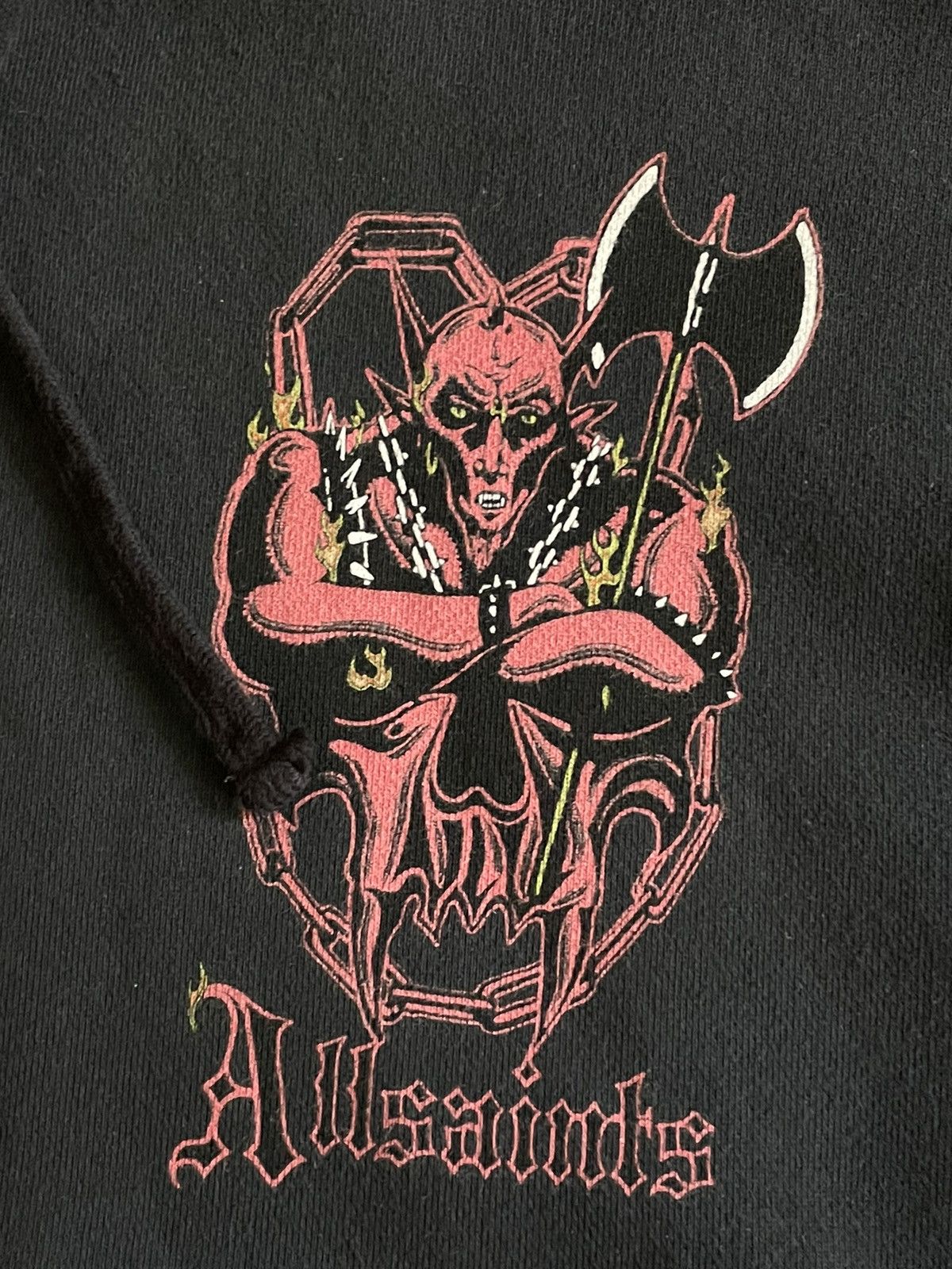 Allsaints Allsaints Devil Fire Skull Hoodie Oversized Fit Size US M / EU 48-50 / 2 - 8 Thumbnail