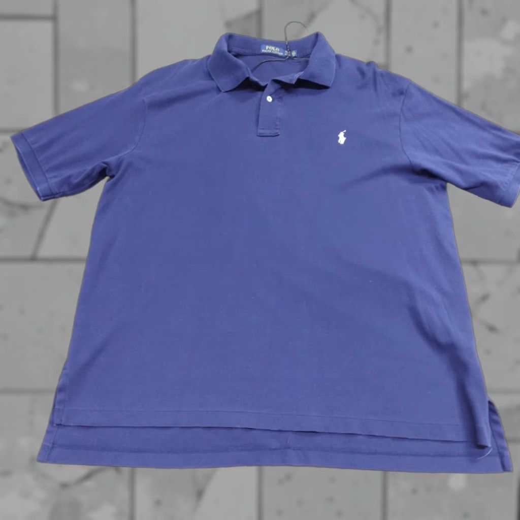 Polo Ralph Lauren Polo Ralph Lauren Polo Shirt 1XB Blue Jersey Knit Solid Size US XL / EU 56 / 4 - 1 Thumbnail