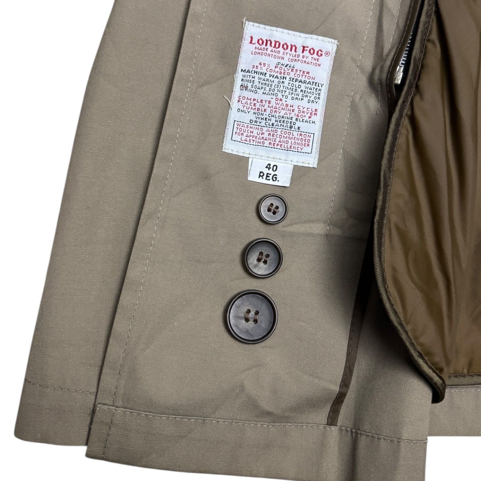 London Fog LONDON FOG Vintage Tan Luxury Winter Trench Coat 40R Size US L / EU 52-54 / 3 - 9 Thumbnail
