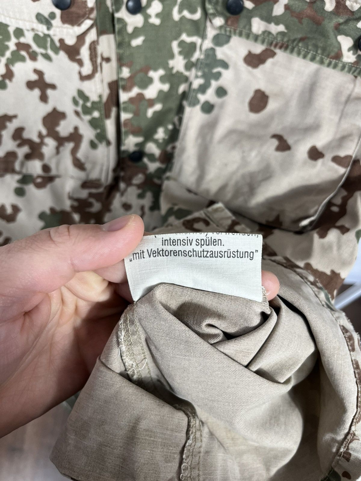 Other Vintage German Army Camo Jacket Military Field Shirt 2003 Size US L / EU 52-54 / 3 - 11 Thumbnail