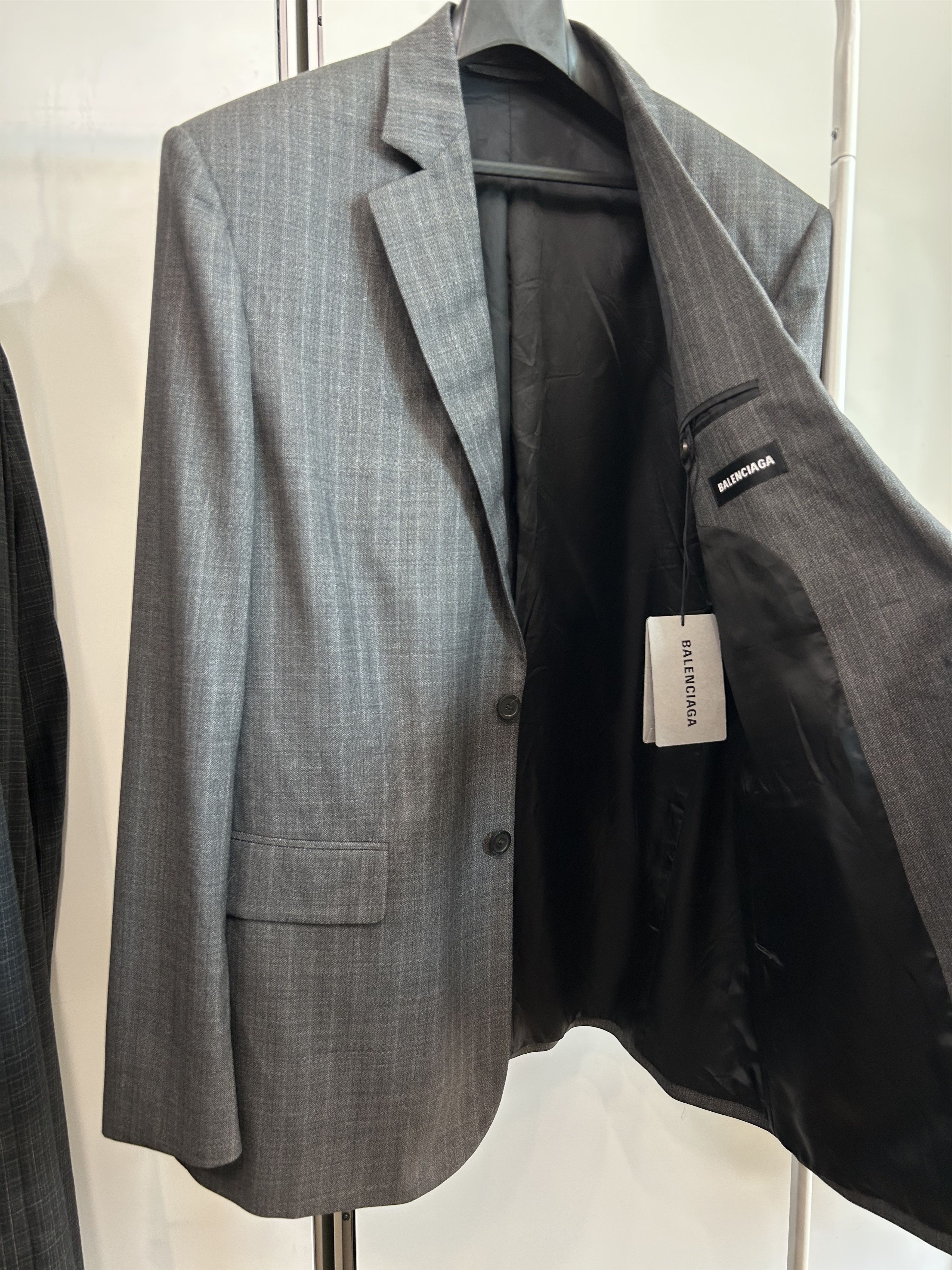 Balenciaga BALENCIAGA Washed Check Blazer Size 42R - 6 Thumbnail