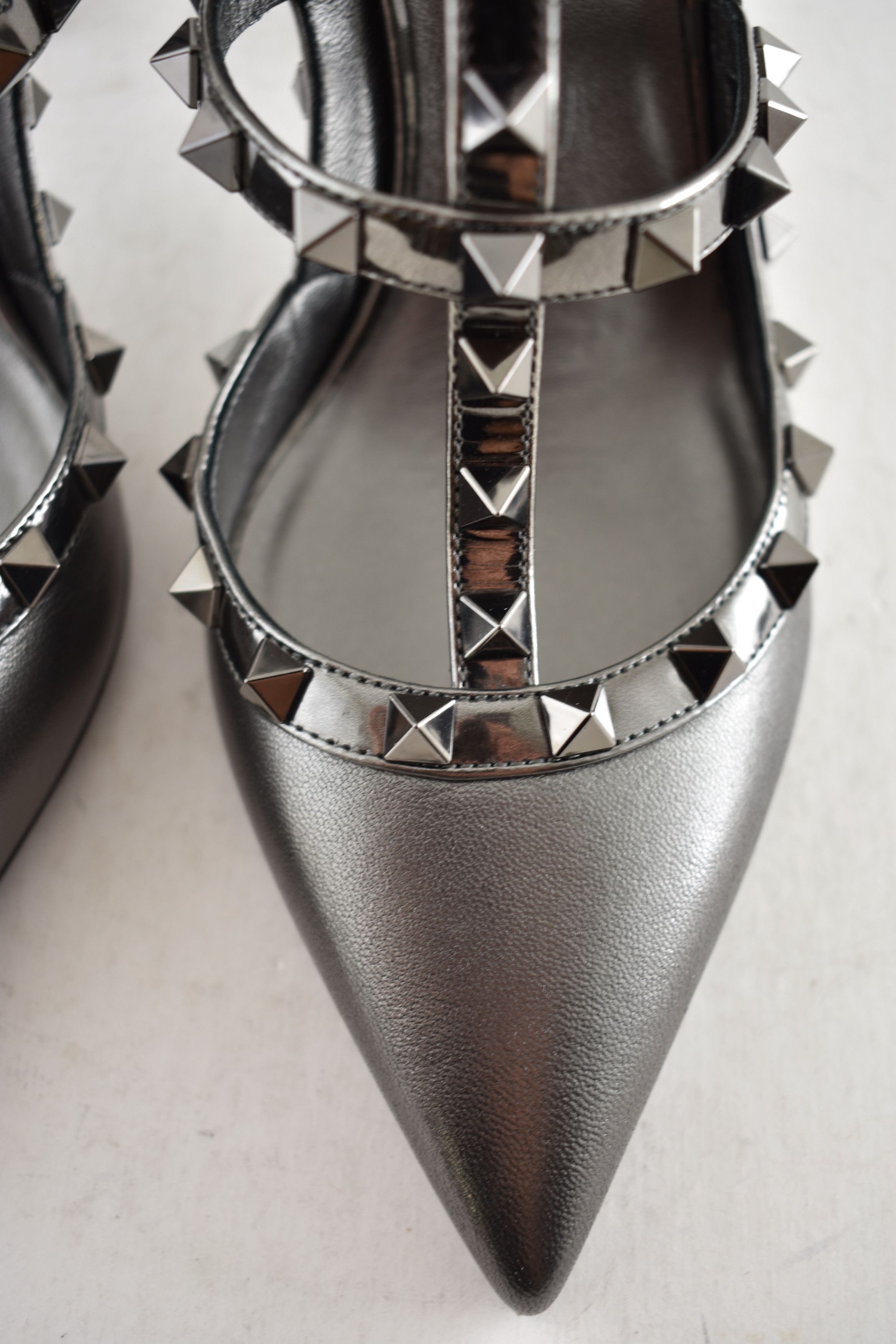 Valentino Rockstud 100mm Anthracite Grey Heel Pump 40