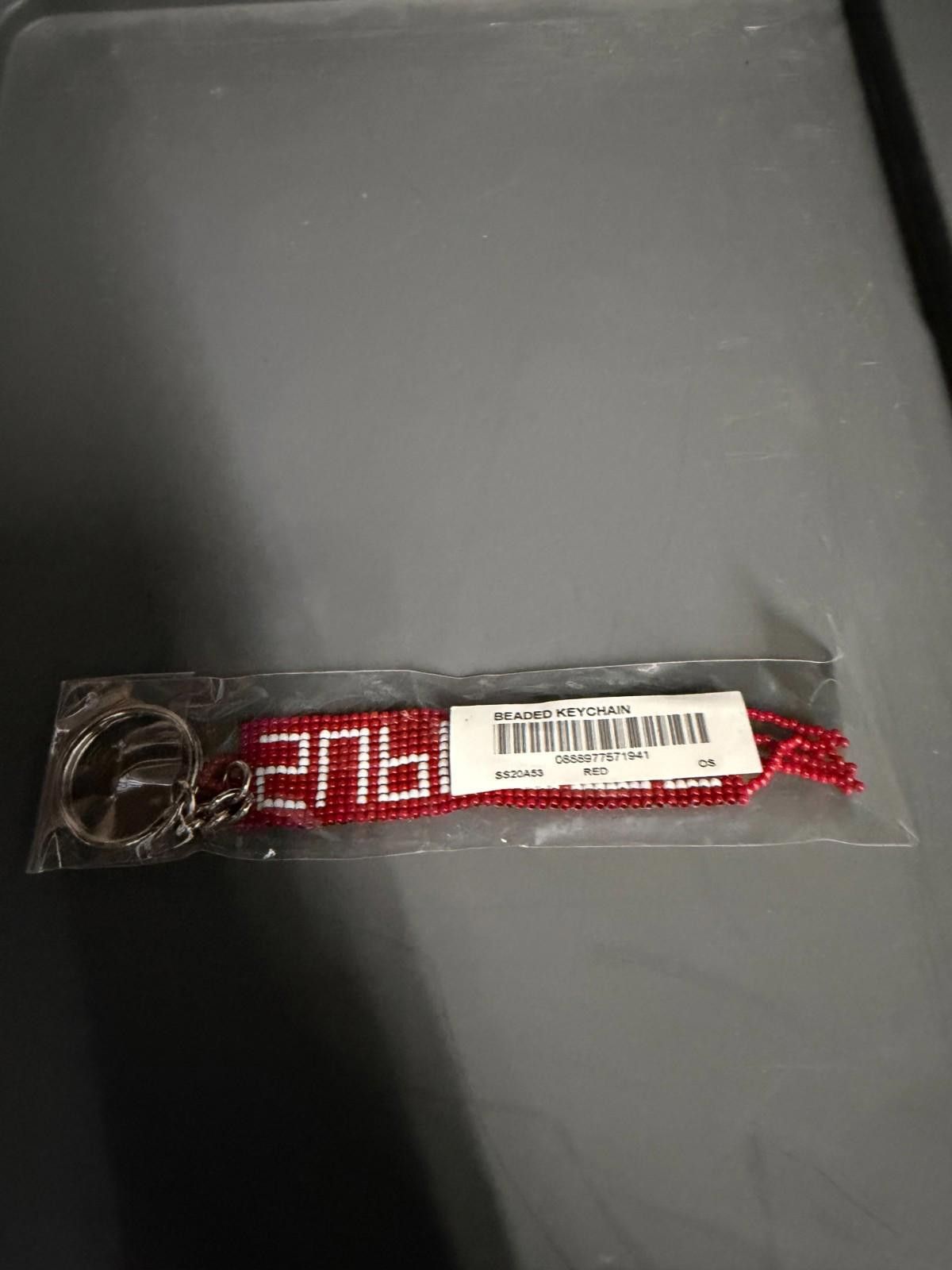 Supreme Supreme Red Box Logo Beaded Key Ring Chain Keychain SS20 Size ONE SIZE - 2 Thumbnail