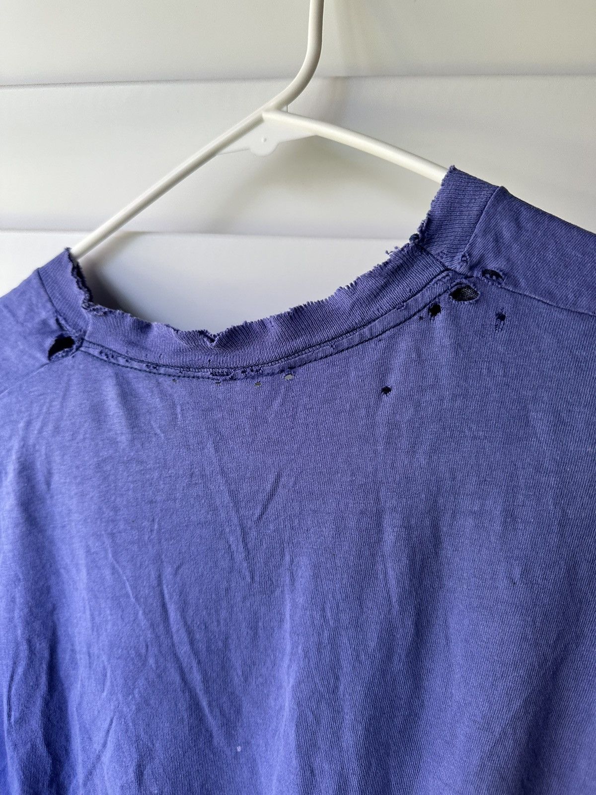 Vintage VINTAGE SINGLE STITCH BLUE T SHIRT LARGE Size US L / EU 52-54 / 3 - 3 Thumbnail
