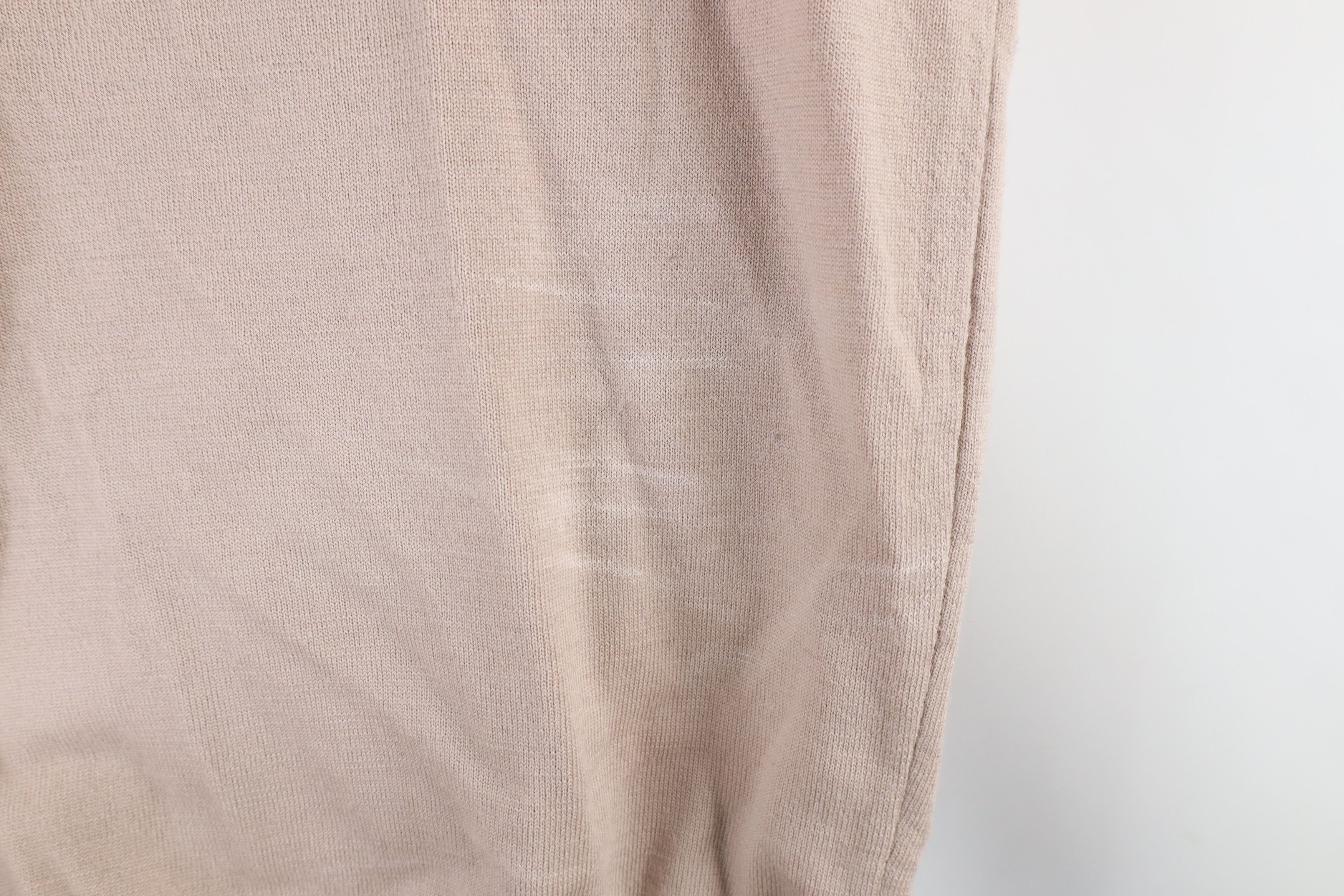 Vintage Vintage 90s Streetwear Merino Wool Knit Sweater Vest Beige Size US L / EU 52-54 / 3 - 6 Thumbnail