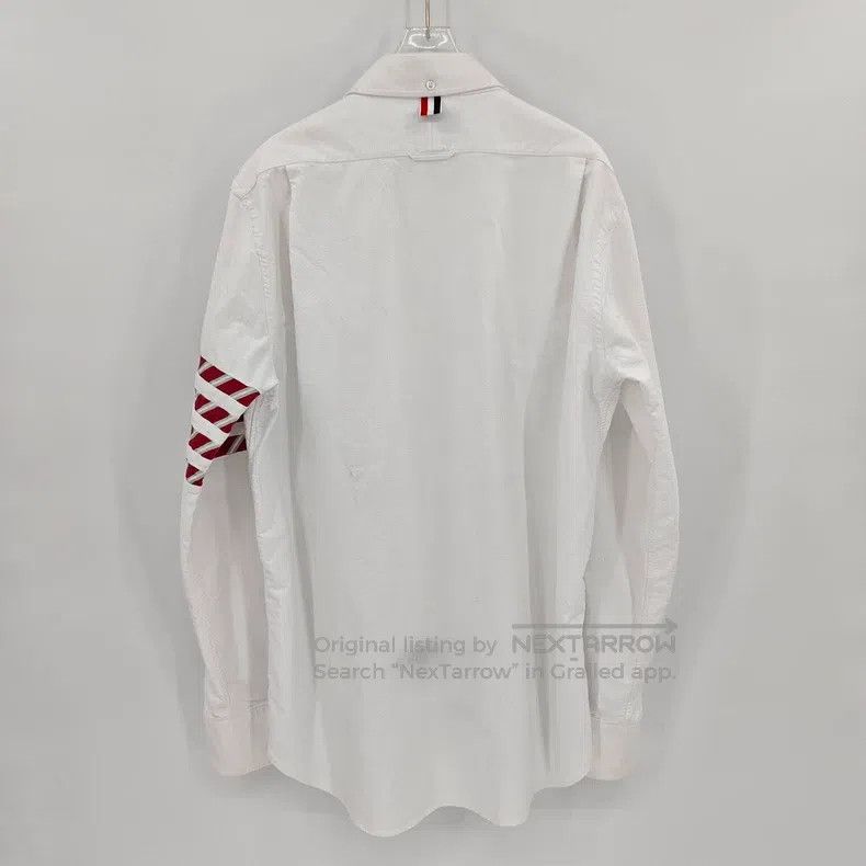 Thom Browne Thom Browne White sleeve striped shirt coat with four stri Size US XL / EU 56 / 4 - 2 Thumbnail