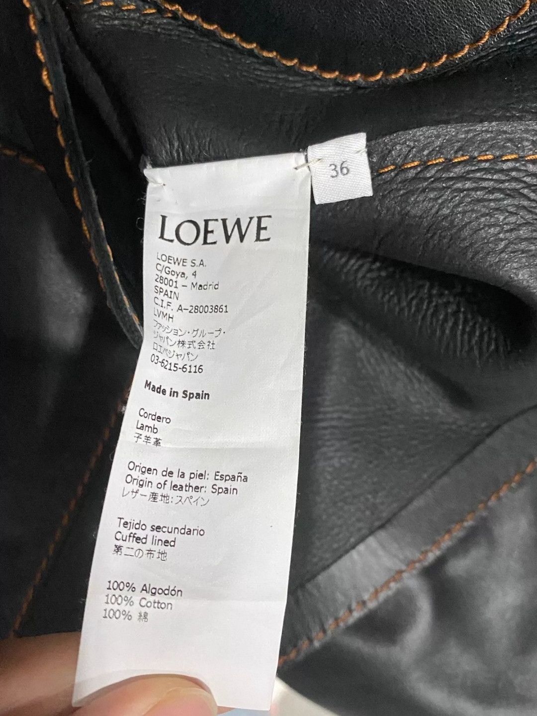 Loewe LOEWE Lambskin Leather Jacket - yw Size XS / US 0-2 / IT 36-38 - 8 Thumbnail