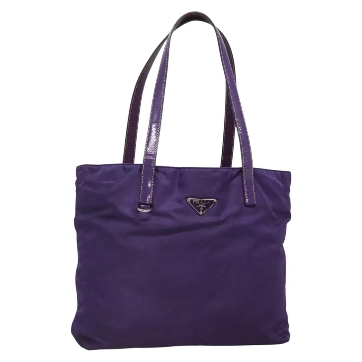 Prada PRADA Tote Bag Nylon Purple Silver Size ONE SIZE - 1 Thumbnail