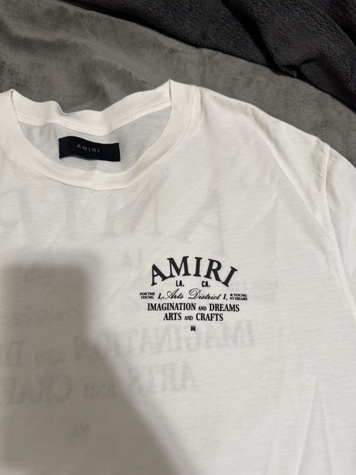 Amiri AMIRI ART DISTRICT PRINTED T-SHIRT IN WHITE Size US XXL / EU 58 / 5 - 2 Thumbnail