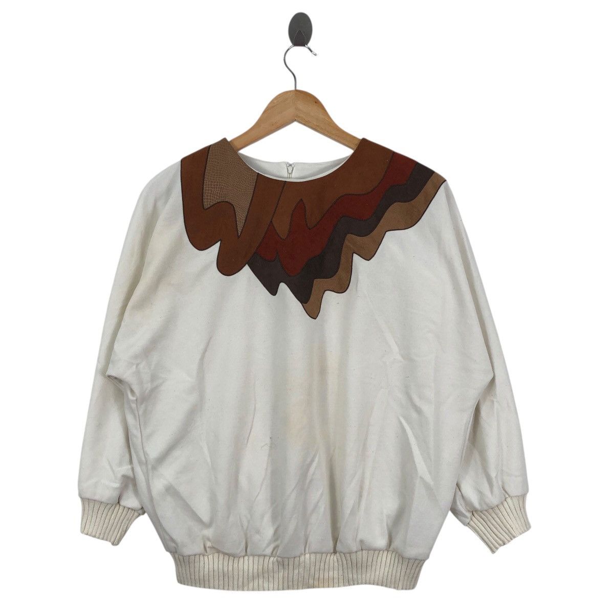 Vintage Vintage LESLIE FAY Union Made Made in Usa Art Sweatshirt Size L / US 10 / IT 46 - 2 Thumbnail