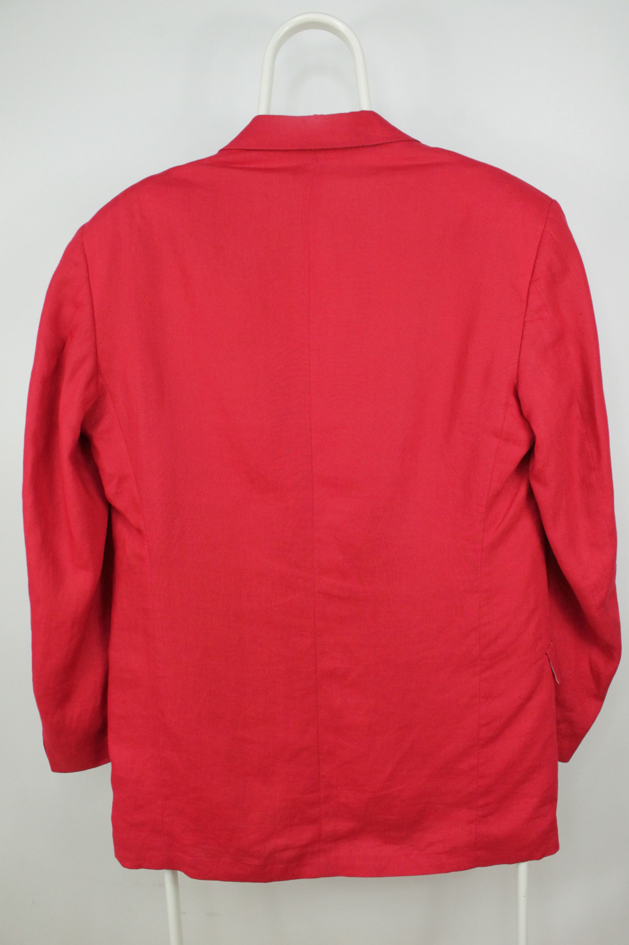 Vintage Kenzo Homme Red Linen 5BTN Blazer Jacket Men's
