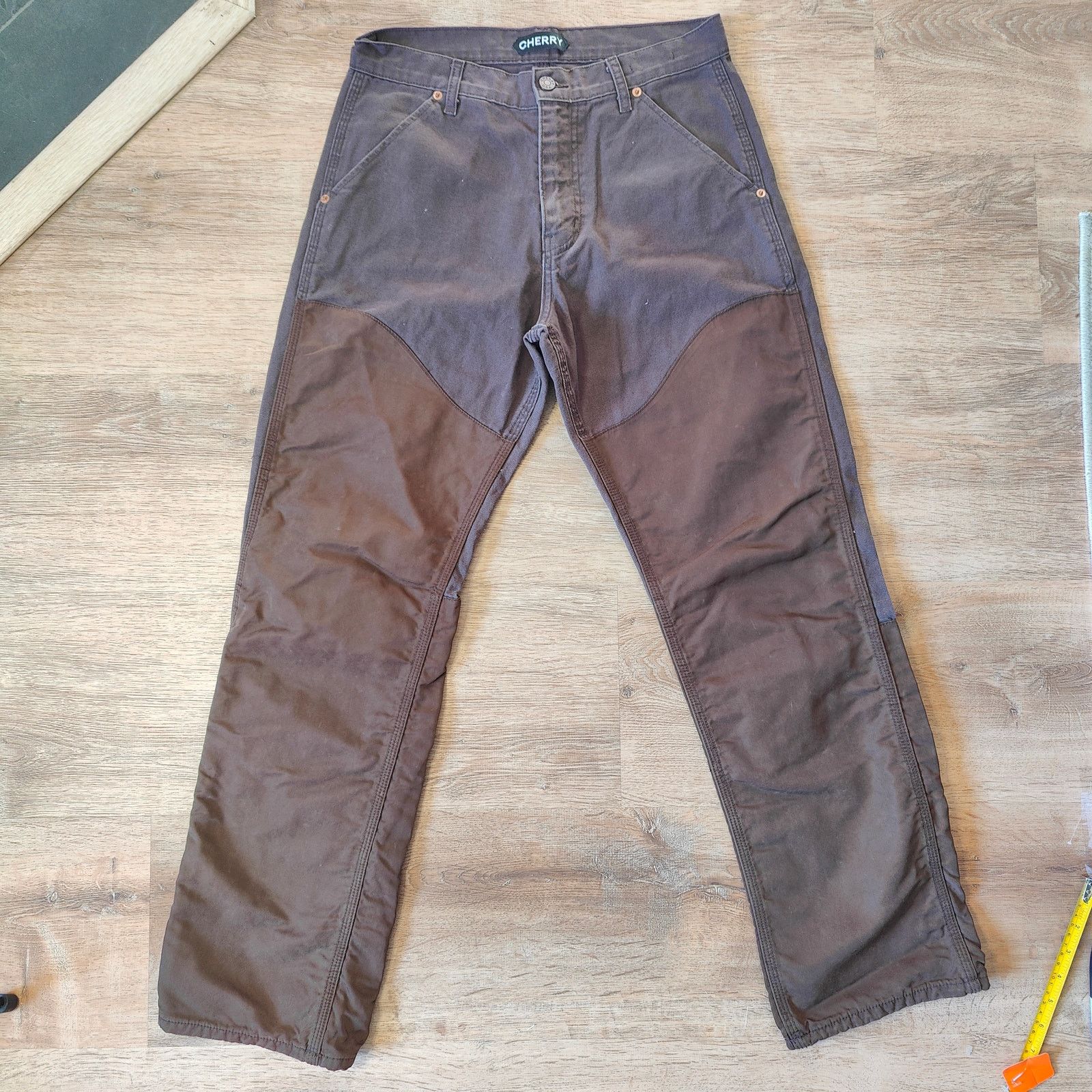 Cherry LA Cherry LA Mixed Media Pants Womens 29 Brown Stirrup Leg Size 29" - 1 Thumbnail