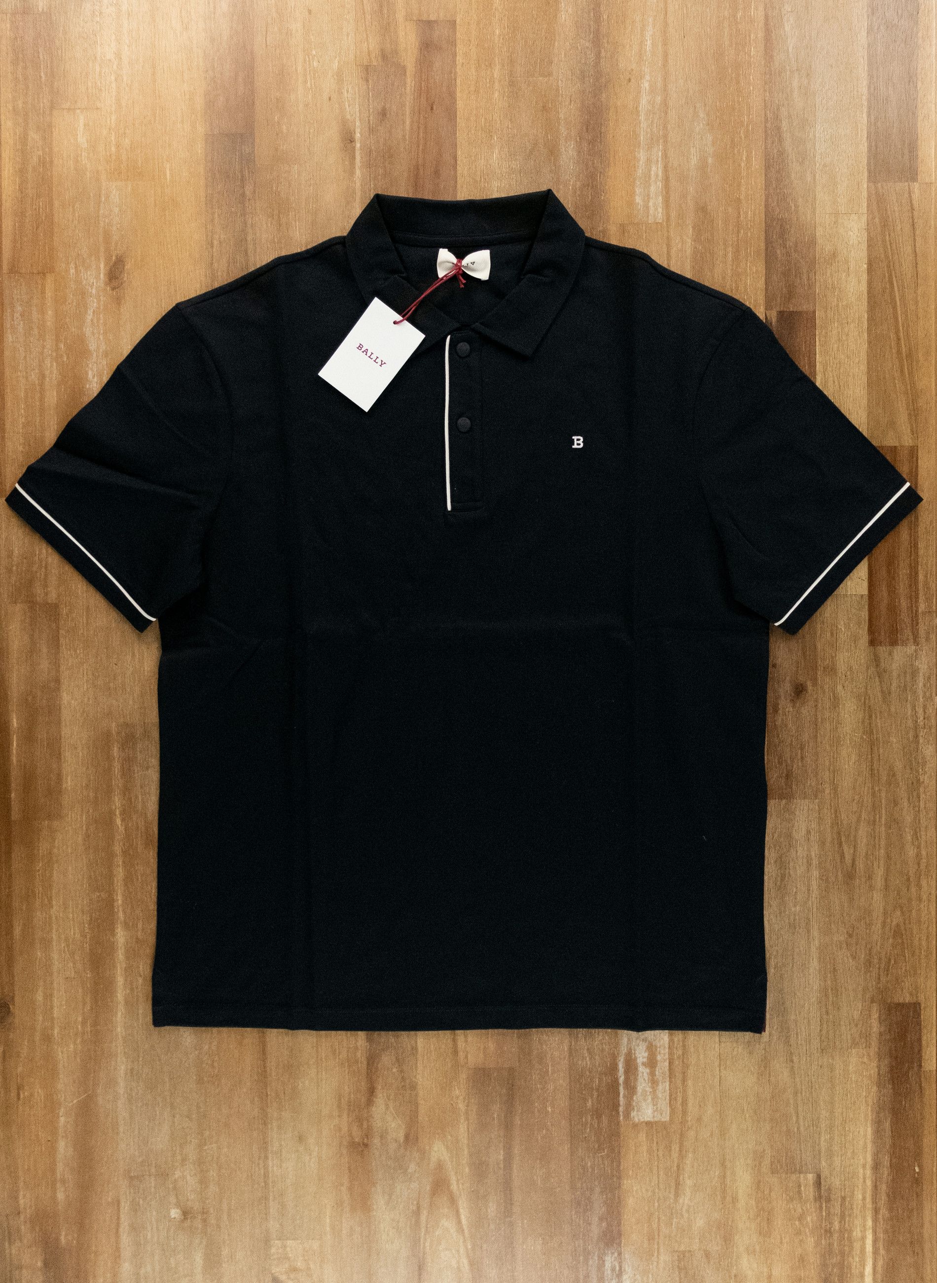 Bally BALLY navy blue embroidered chest B logo polo shirt Medium Size US M / EU 48-50 / 2 - 1 Thumbnail