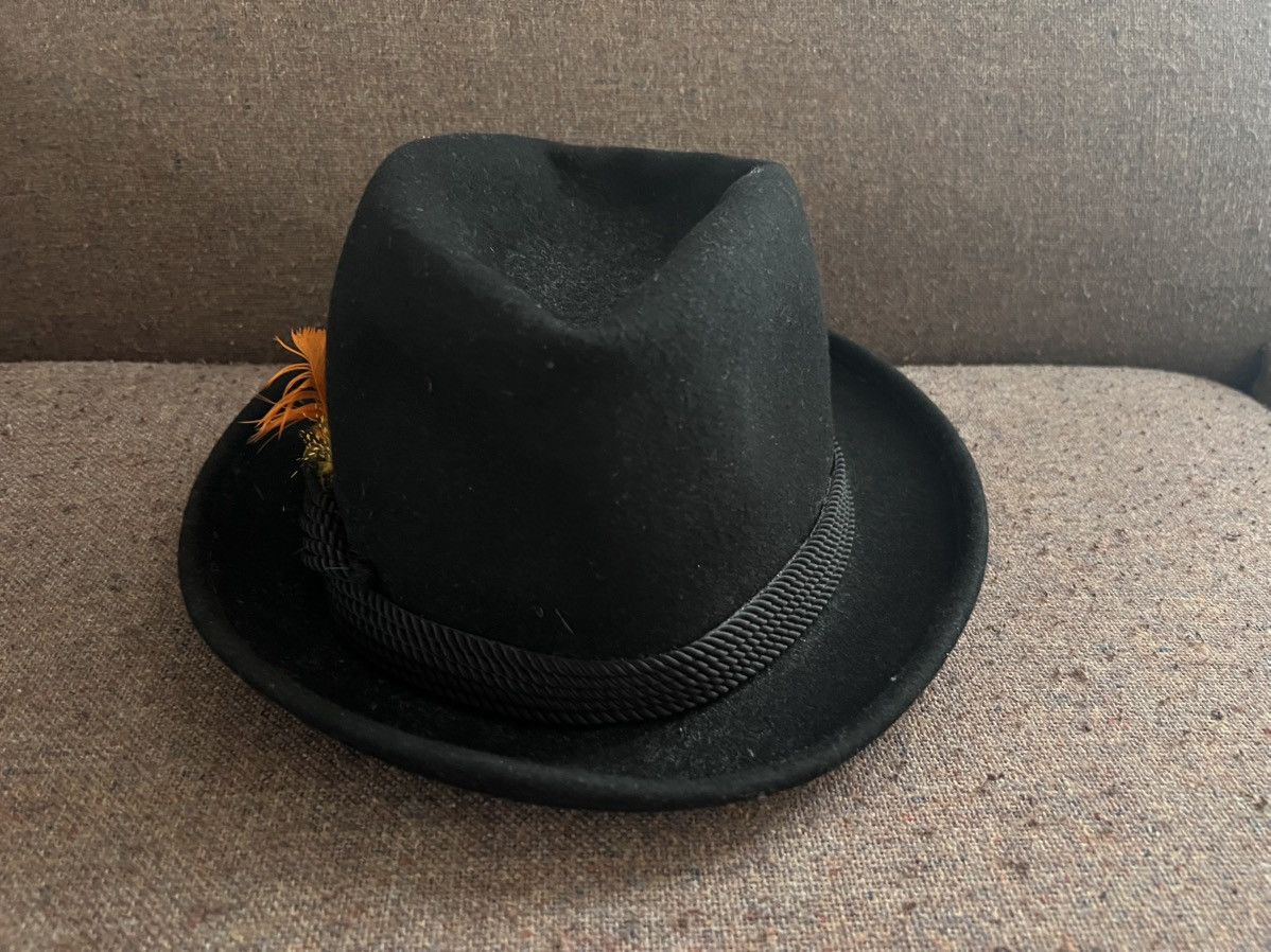 Bape Bathing Ape Teriyaki Source Black Fedora Feather Hat Size ONE SIZE - 4 Thumbnail