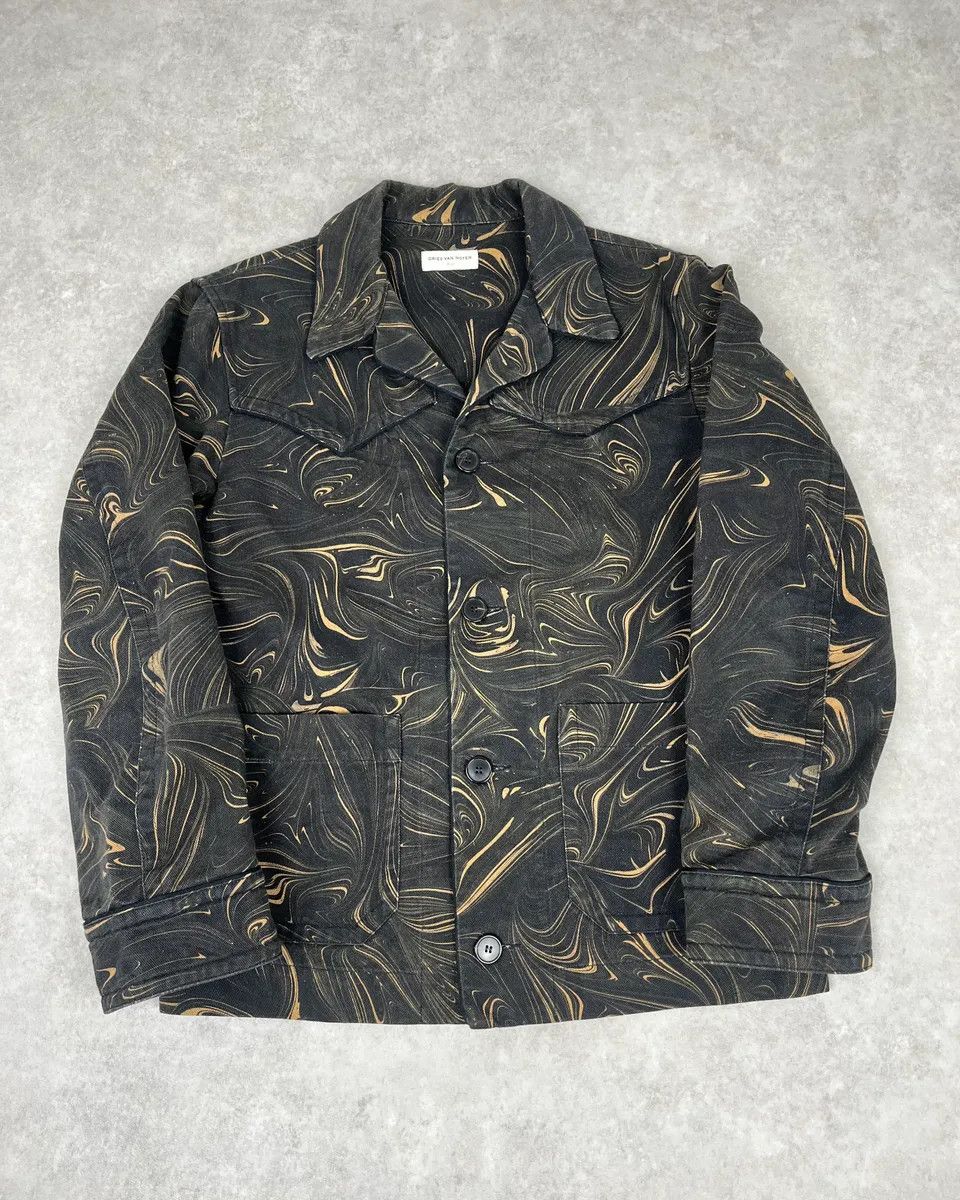 Dries Van Noten Dries Van Noten Marble Effect Black Jacket Size US M / EU 48-50 / 2 - 5 Thumbnail