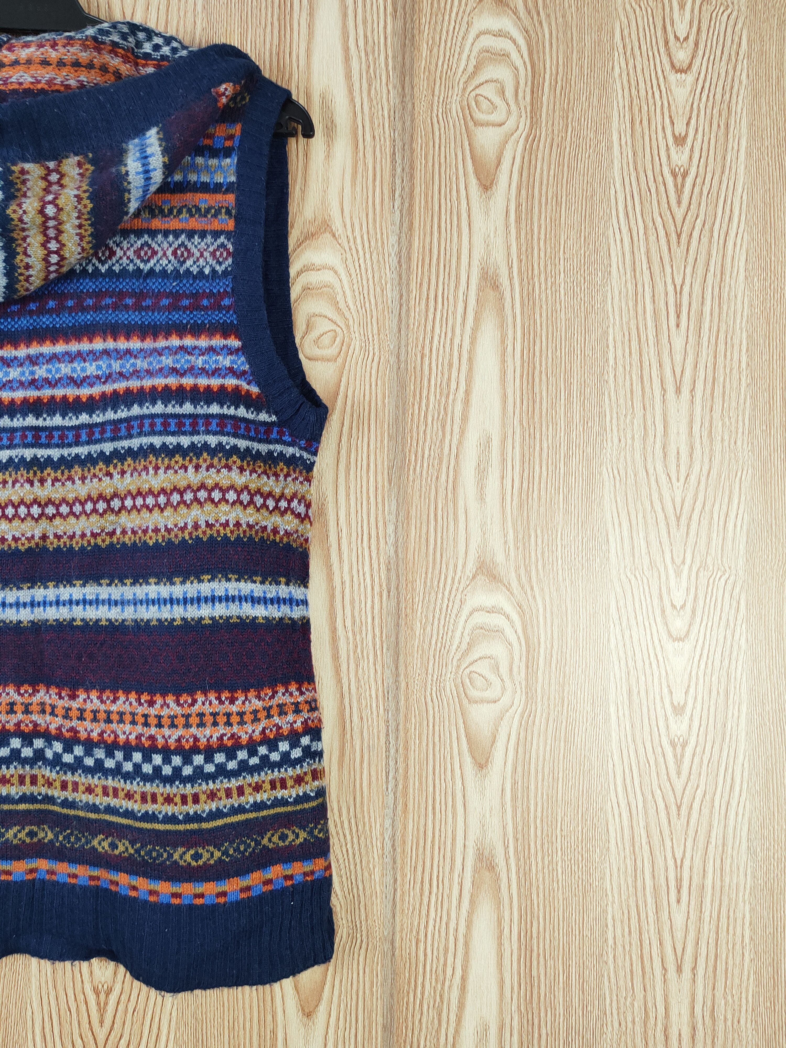 Japanese Brand Japan Blue Hoodie Knitwear Sleeveless Cardigan #W727 Size S / US 4 / IT 40 - 12 Thumbnail