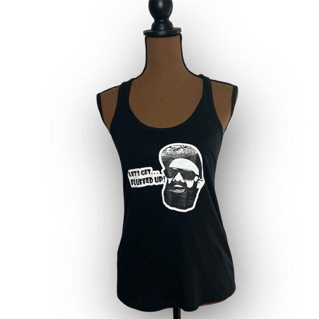 Next Level Apparel Next Level “Let’s Get fluffed Up!” Bearded Man Screenprint Racerback Tank, Small Size S / US 4 / IT 40 - 1 Thumbnail