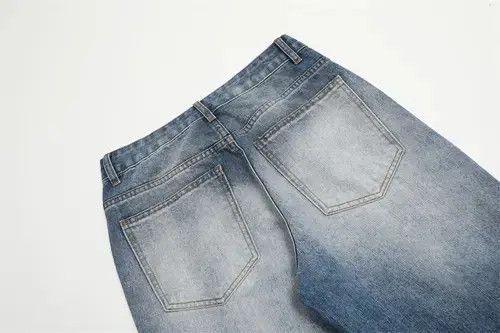 Jean American washed men's street loose gradient bootcut jeans Size US 34 / EU 50 - 6 Thumbnail