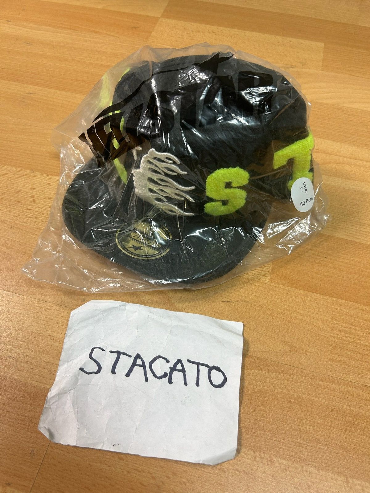 HELLSTAR Hellstar Fitted Hat Chenille Patch Black/Green size 7 5/8” Size ONE SIZE - 2 Thumbnail