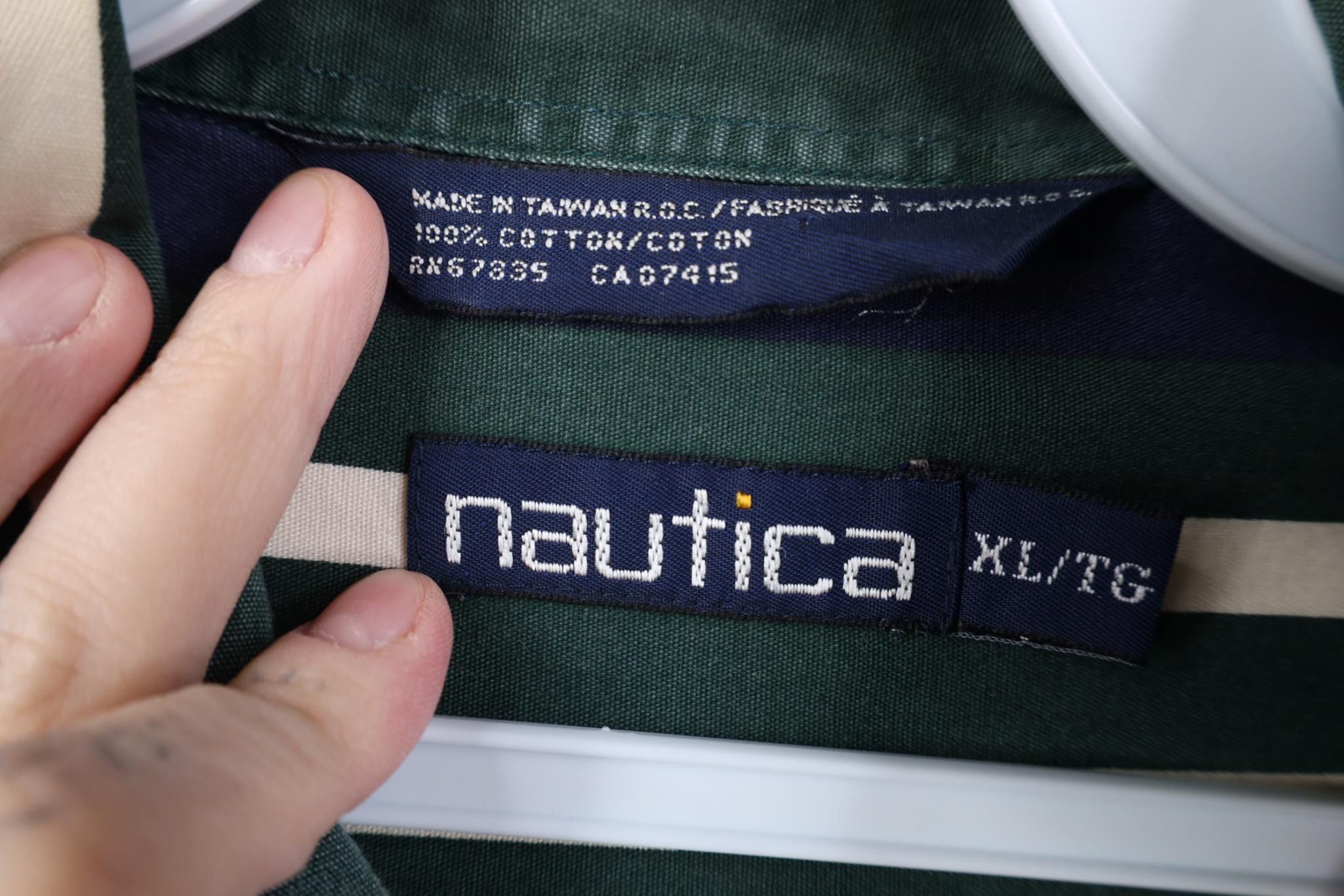 Nautica Vintage 90s Nautica Block Collared Button Down Shirt Cotton Size US XL / EU 56 / 4 - 8 Thumbnail