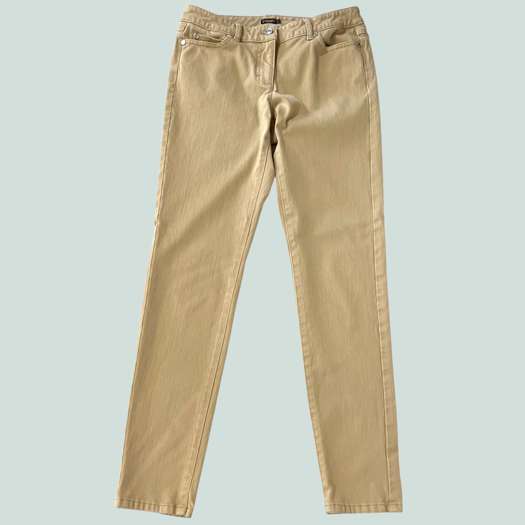 J.McLaughlin J. McLaughlin Jeans Tan Women’s 6 Cotton Spandex Slim Leg Mid Rise 30in Inseam Size 28" / US 6 / IT 42 - 1 Thumbnail