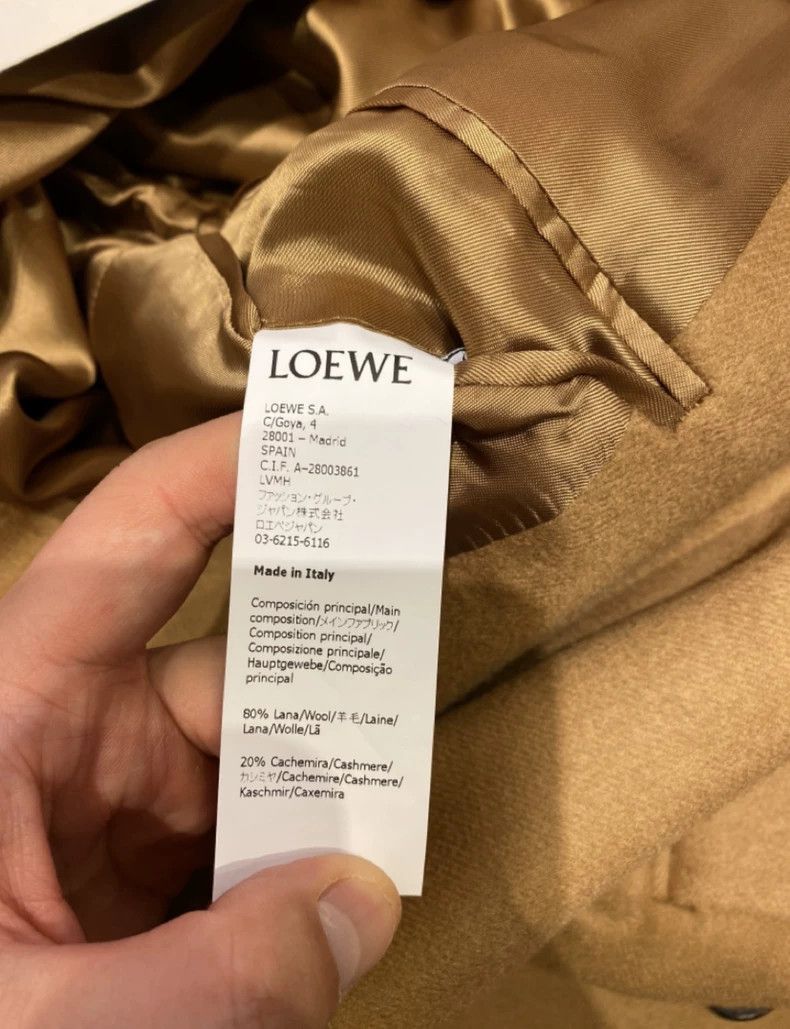 Loewe LOEWE Caramel brown men's woolen overcoat Size US M / EU 48-50 / 2 - 5 Thumbnail