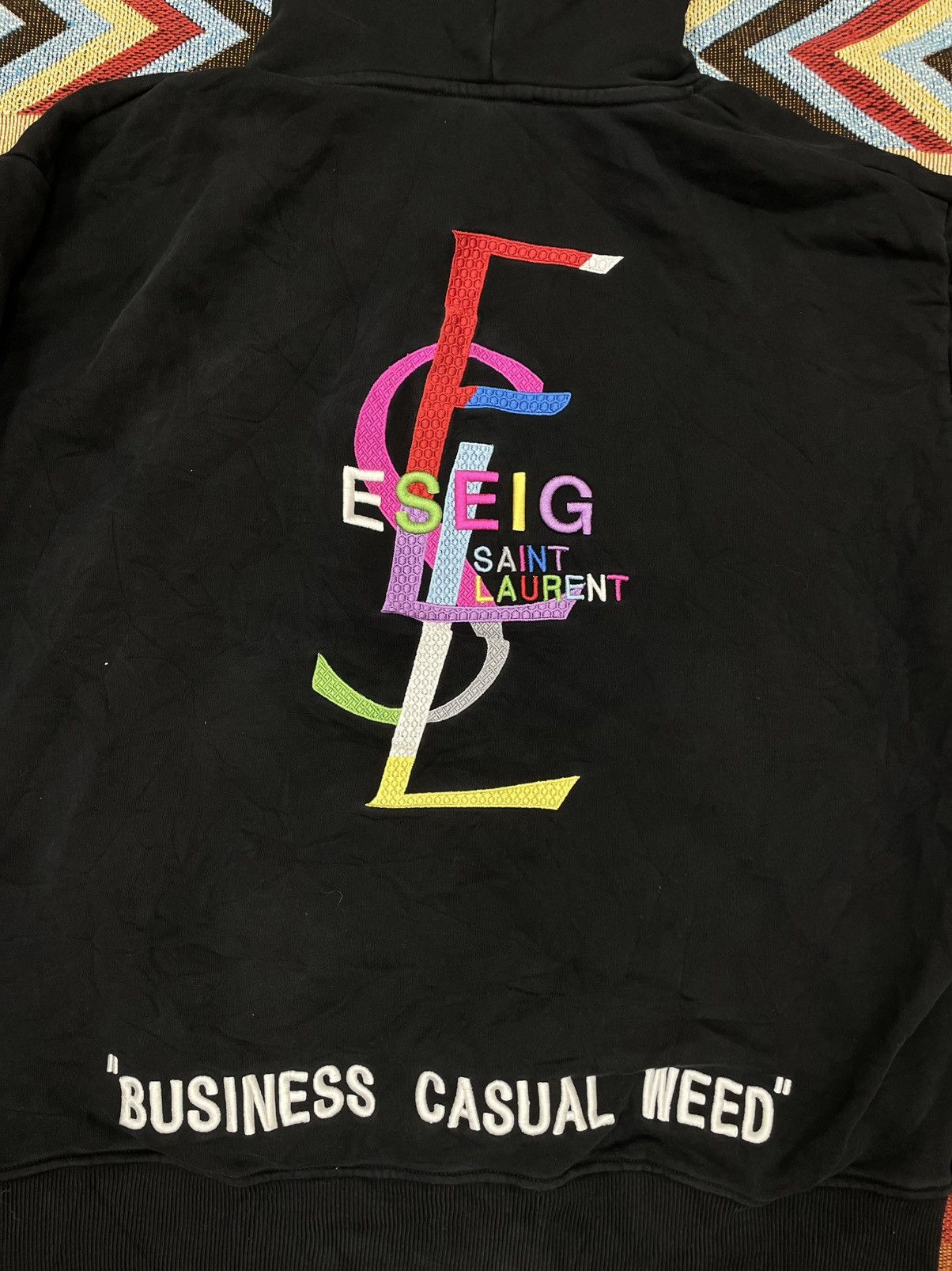 Designer × Vintage LordHac Saint Laurent Hoodie Size US XL / EU 56 / 4 - 4 Thumbnail