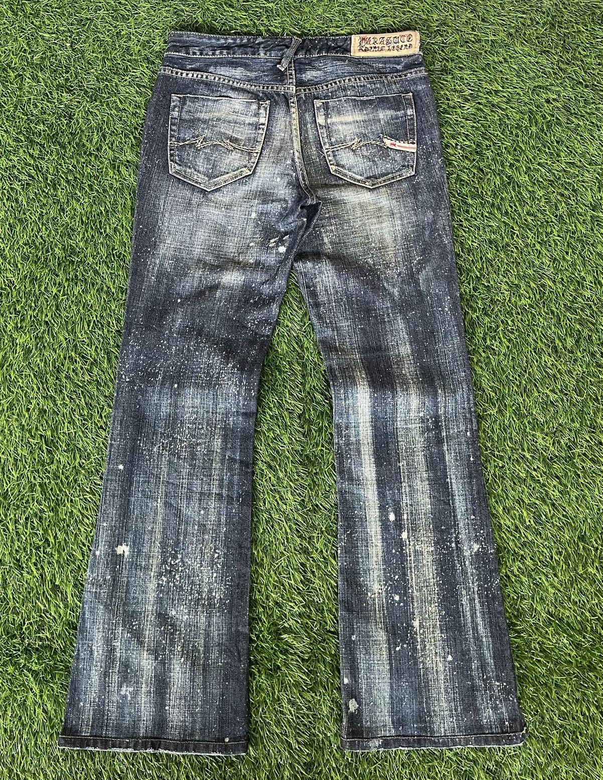 Parasuco Vintage🔥PARASUCO🔥Bootcut Rusty Blue Paint Denim Punk Size US 31 - 4 Thumbnail