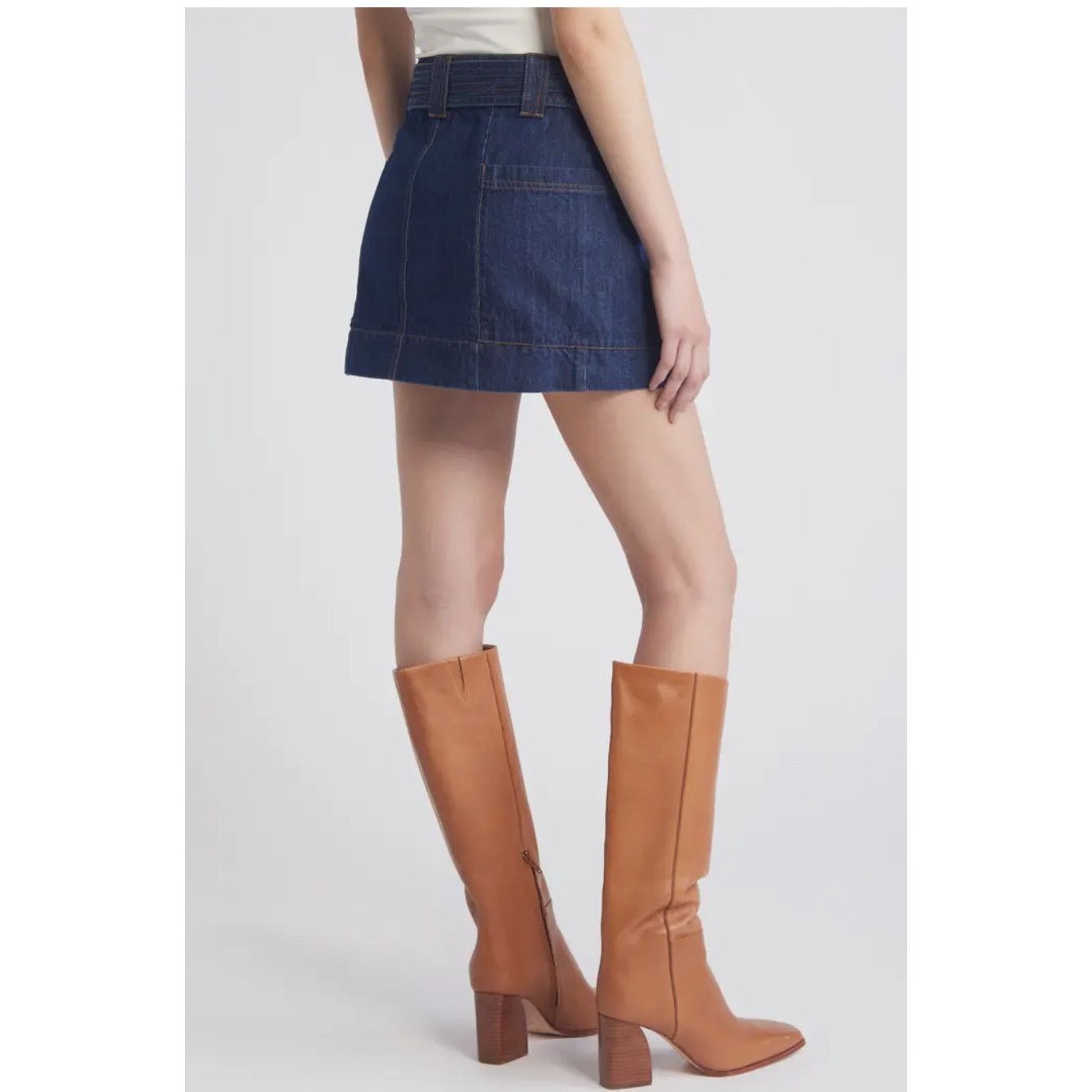 Rails NWT Rails Deanna Belted Denim Wrap Miniskirt L Western Rodeo Size 32" / US 10 / IT 46 - 2 Thumbnail
