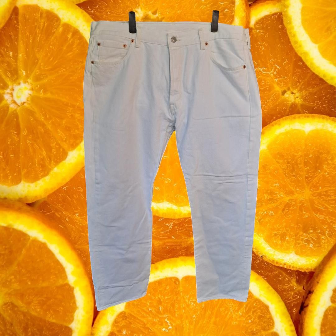 Levi's Levi's 501 White Button Fly Jeans Size 36x30 Size US 36 / EU 52 - 2 Thumbnail