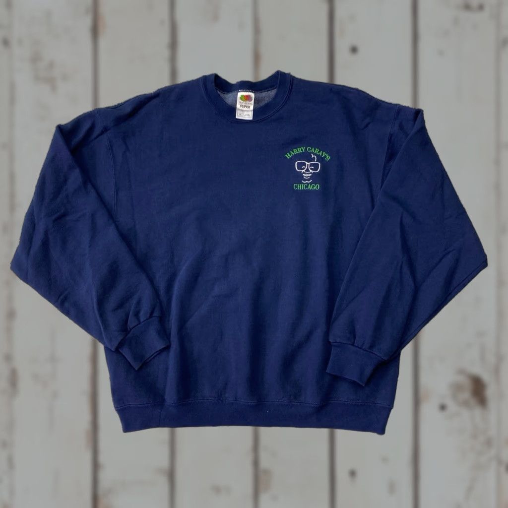 Fruit Of The Loom VINTAGE 90s Bar Restraunt Bar Crewneck Sweatshirt Fruit of the Loom XL Greenish Mens Size US XL / EU 56 / 4 - 1 Thumbnail