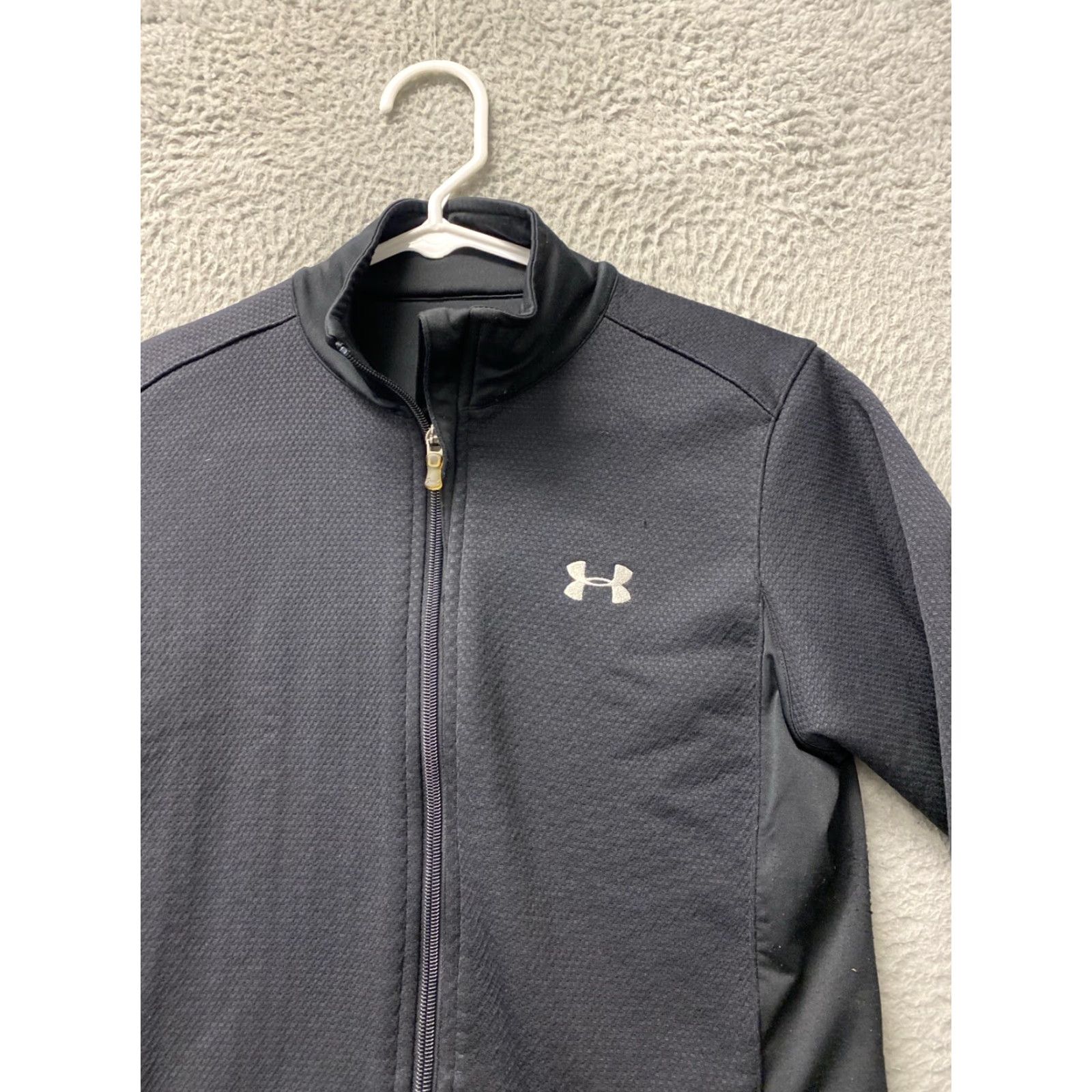 Under Armour Under Armour Jacket Women S Black Fleece Semi Fitted Full Zip Pockets Logo 117-3 Size S / US 4 / IT 40 - 2 Thumbnail