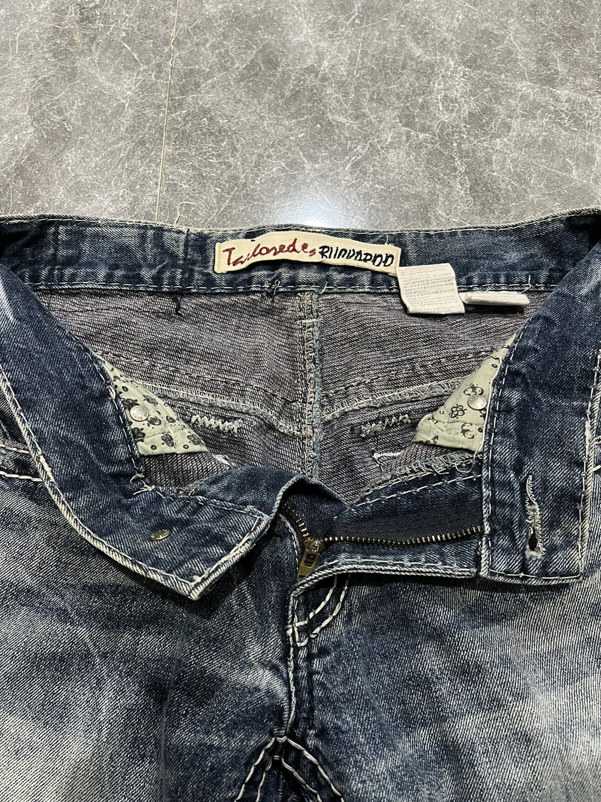 If Six Was Nine × Japanese Brand Buckaroo Distress Jeans Size US 31 - 3 Thumbnail