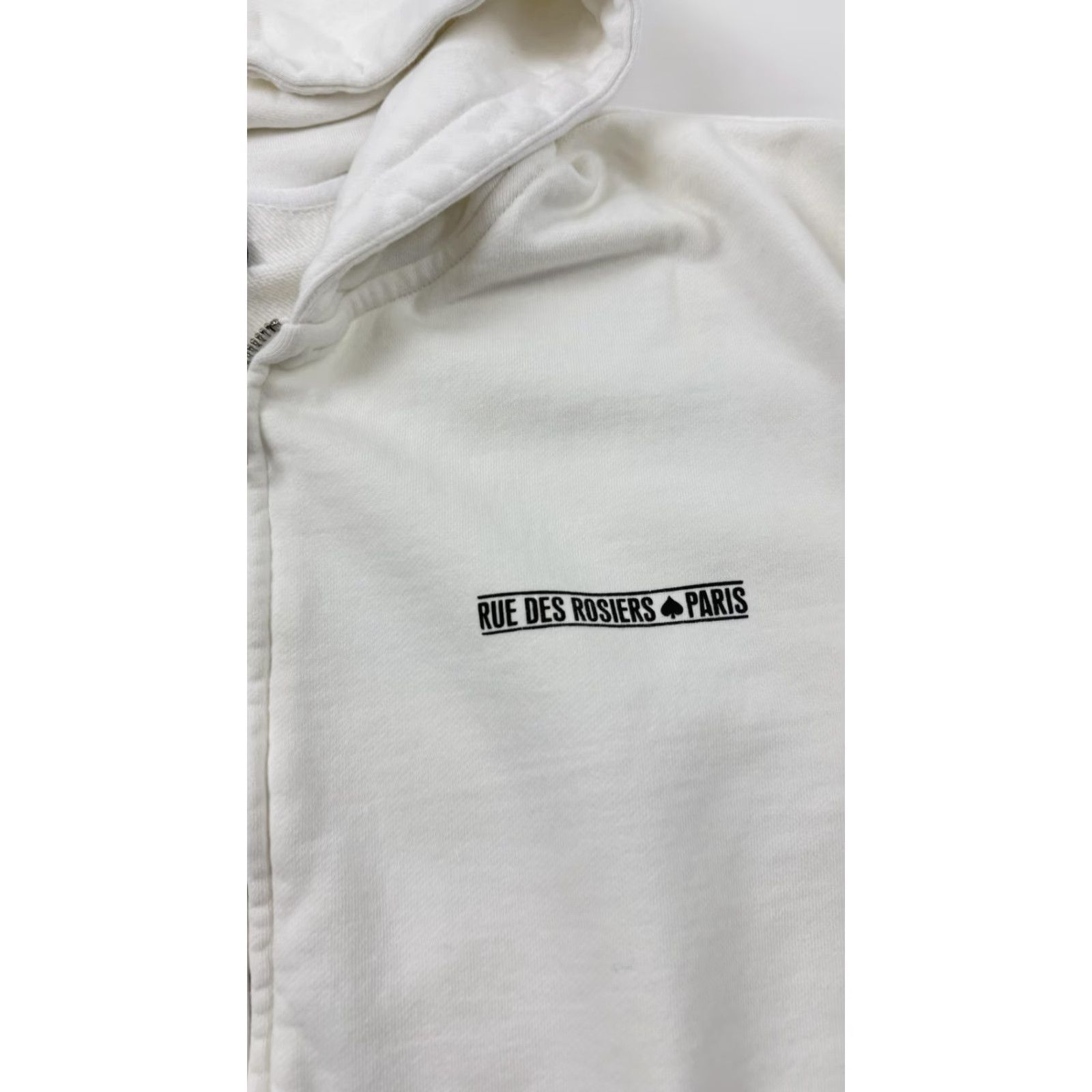 Vintage VINTAGE L'AS Du Fallafel Hoodie Mens Large White Zip Up Rue Des Rosiers Paris Sweatshirt Size US L / EU 52-54 / 3 - 4 Thumbnail