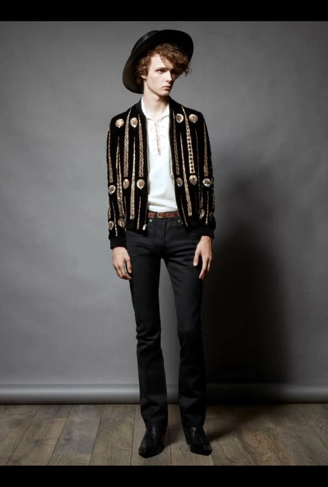 Saint Laurent Paris Saint Laurent Authentic 19SS Runway Marrakech Velvet Jacket Size US M / EU 48-50 / 2 - 9 Thumbnail