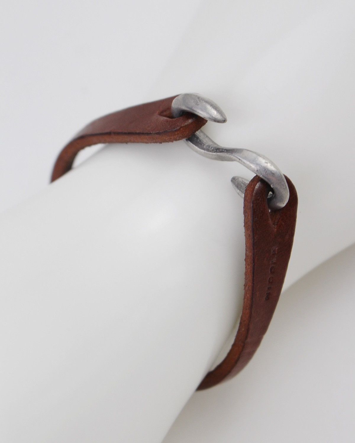 Nicole Club 2000S NICOLE CLUB FOR MEN LEATHER HOOK BRACELET Size ONE SIZE - 2 Thumbnail