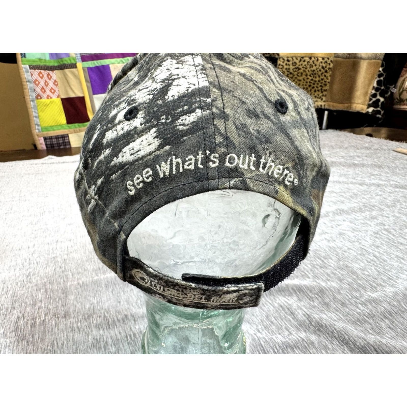 Costa Del Mar Costa Del Mar Mens Adjustable Baseball Hat Cap Green Camo See Whats Out There One Size Cap Strap Back Twill Cotton Polyester Hat Size ONE SIZE - 3 Thumbnail
