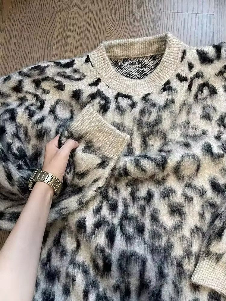 Other × Vintage Streetwear Leopard Print Sweater Pullover Size US XL / EU 56 / 4 - 3 Thumbnail
