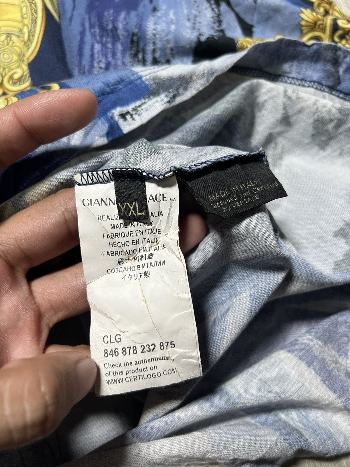 Versace Versace Baroque Greek Key and Sun City Tee Size US XXL / EU 58 / 5 - 6 Thumbnail