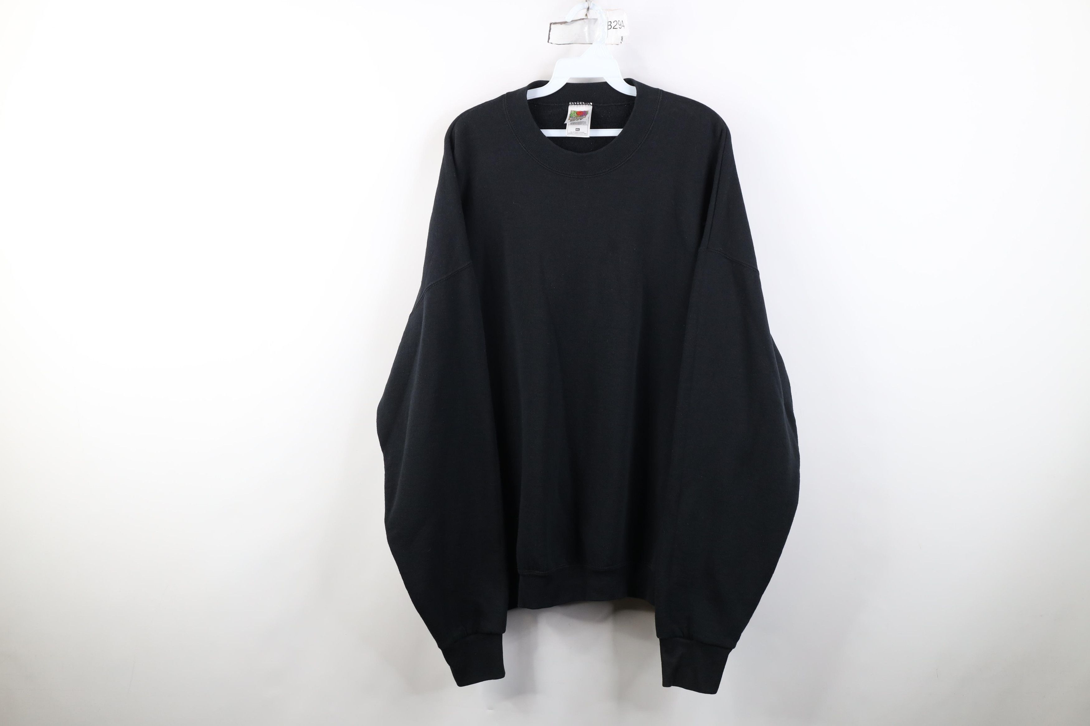 Vintage Vintage 90s Streetwear Heavyweight Crewneck Sweatshirt Black Size US XXL / EU 58 / 5 - 1 Thumbnail