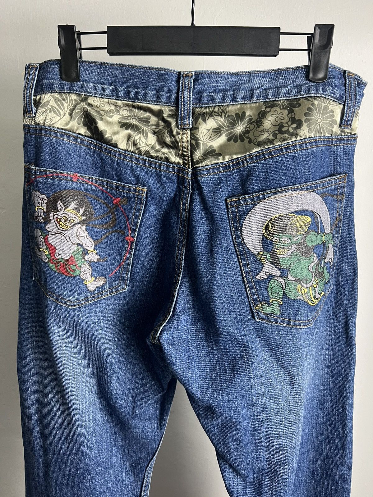 Kamakura × Vintage Vintage Kamakura Green/Red Devil Pockets Denim Size US 32 / EU 48 - 2 Thumbnail