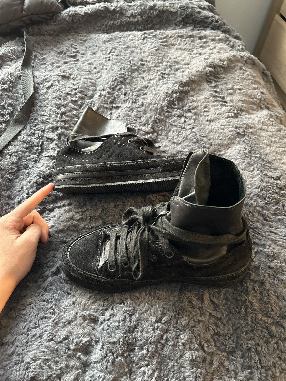Ann Demeulemeester Ann Demeulemeester High-Top Sneakers Black Size US 9 / IT 39 - 3 Thumbnail
