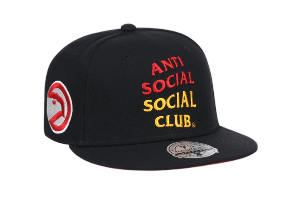 Anti Social Social Club × Mitchell & Ness × NBA ASSC Mitchell & Ness NBA Atlanta Hawks Snapback Size 7 5/8 Size ONE SIZE - 1 Thumbnail