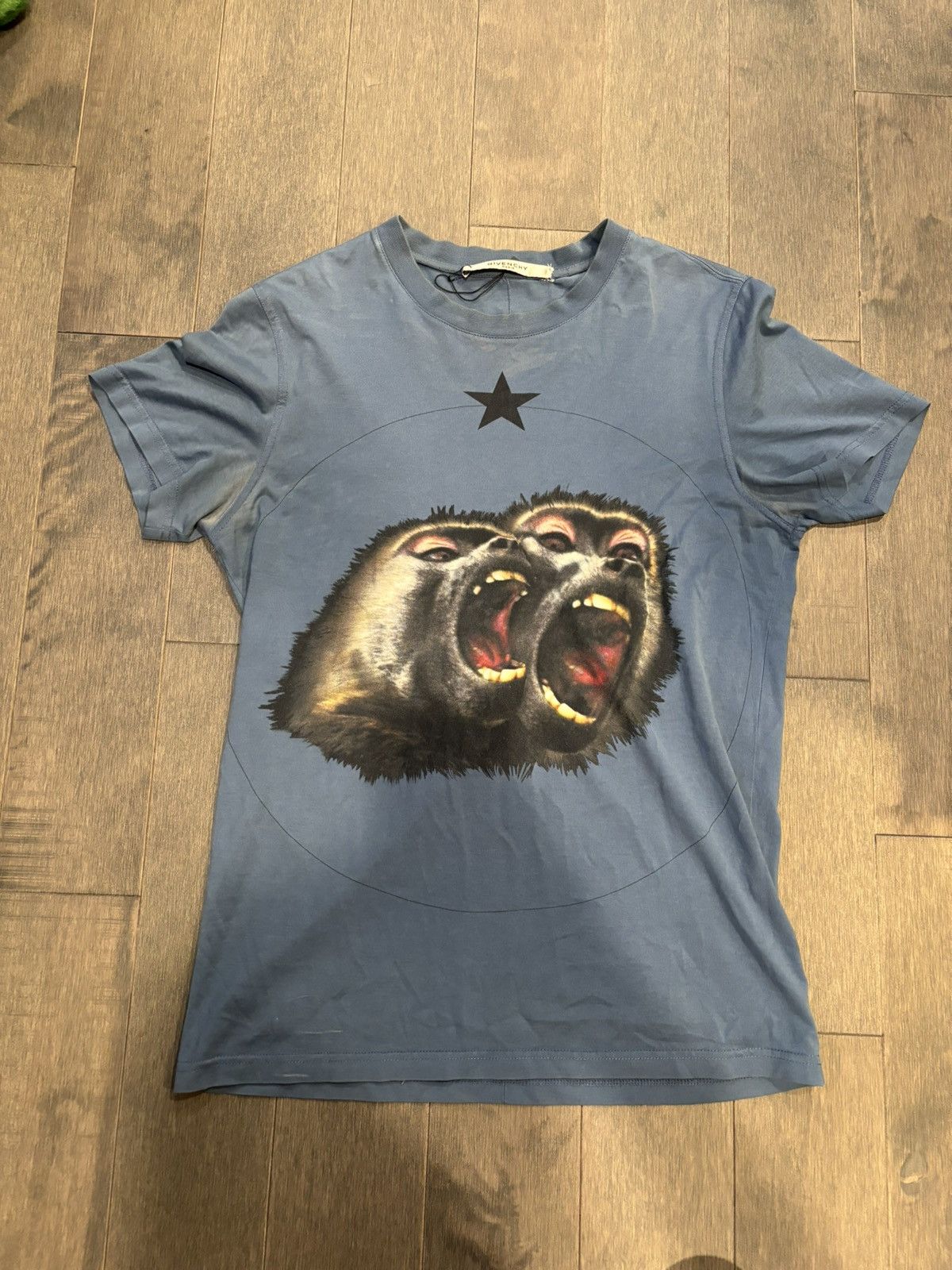 Image of Givenchy Monkey T Shirt Xs Xsmall in Blue, Men's