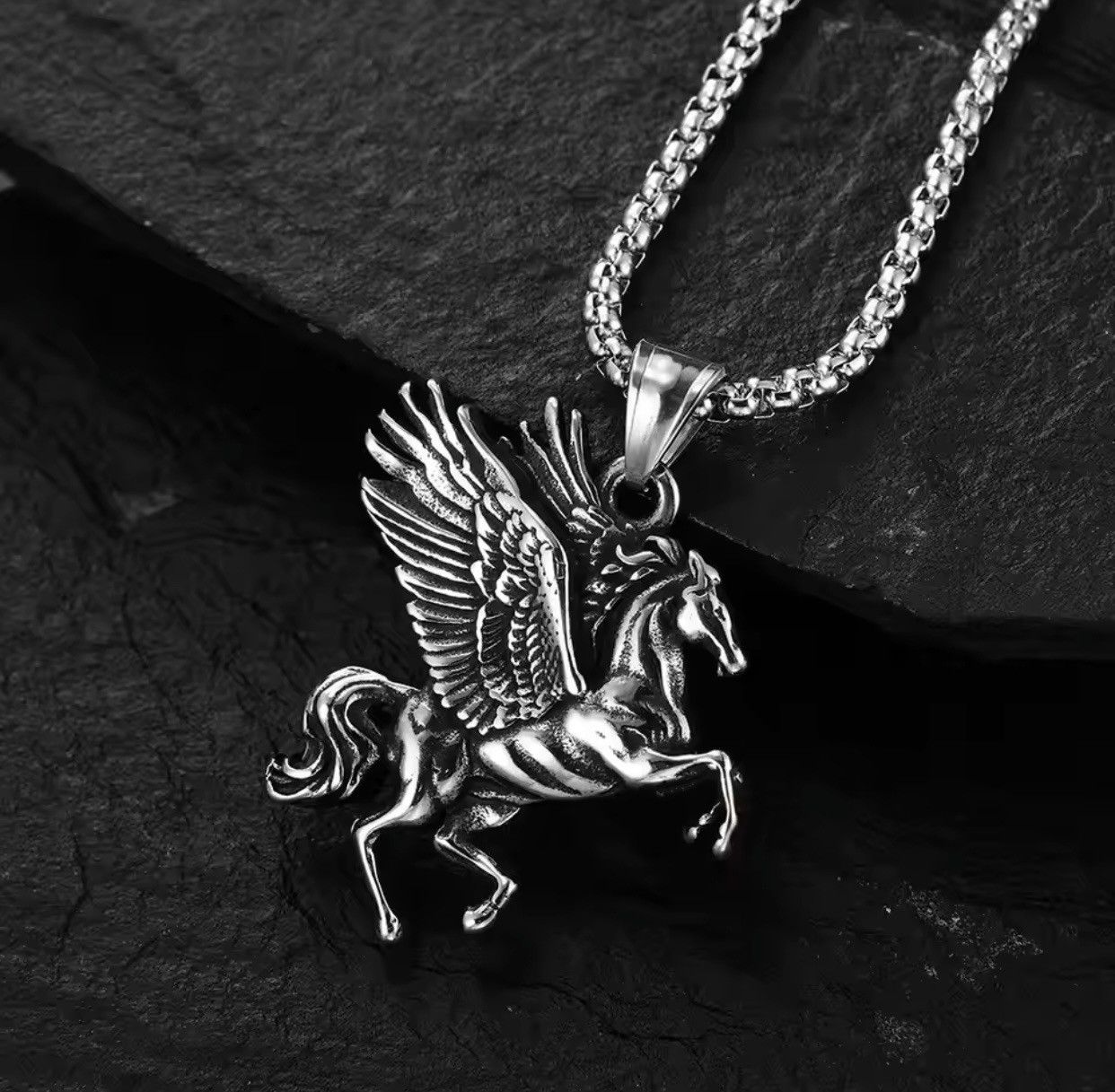 Jewelry Greek Mythology Double Winged Pegasus Necklace Size ONE SIZE - 1 Thumbnail