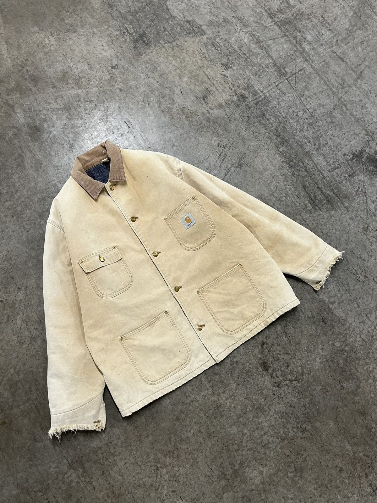 Carhartt × Vintage Carhartt chore jacket vintage blanket lined sun faded rare Size US XL / EU 56 / 4 - 2 Thumbnail
